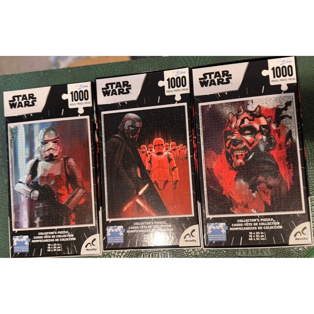 Star Wars 1000 Piece Collector Puzzle Set 3 Darth Maul Kylo Ren StormtrooperNWOT